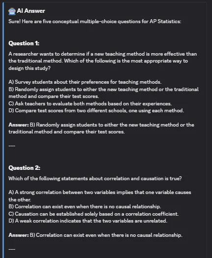 AI-Generated Practice Quiz